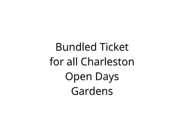 Saturday, May 30 Open Day - Charleston Historic District